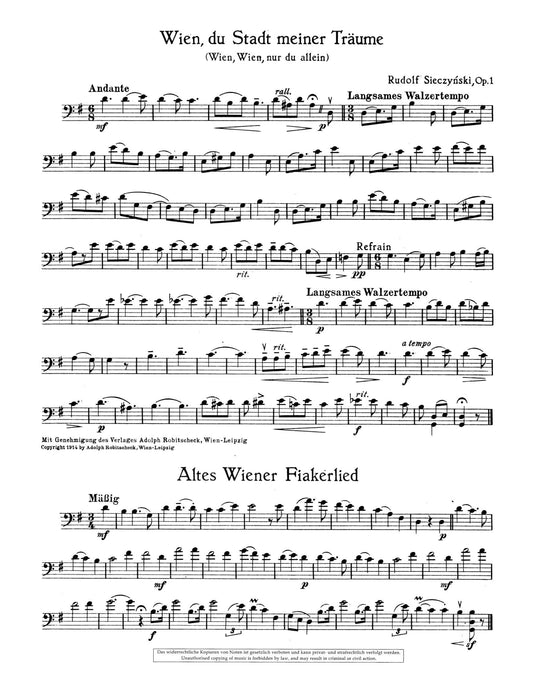 Wien, Wien, nur du allein Das Album der schönsten Wiener Lieder 歌曲 小提琴加鋼琴 朔特版 | 小雅音樂 Hsiaoya Music