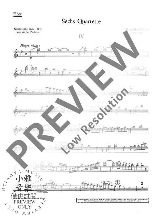 6 Quartets 木管五重奏 四重奏 朔特版 | 小雅音樂 Hsiaoya Music