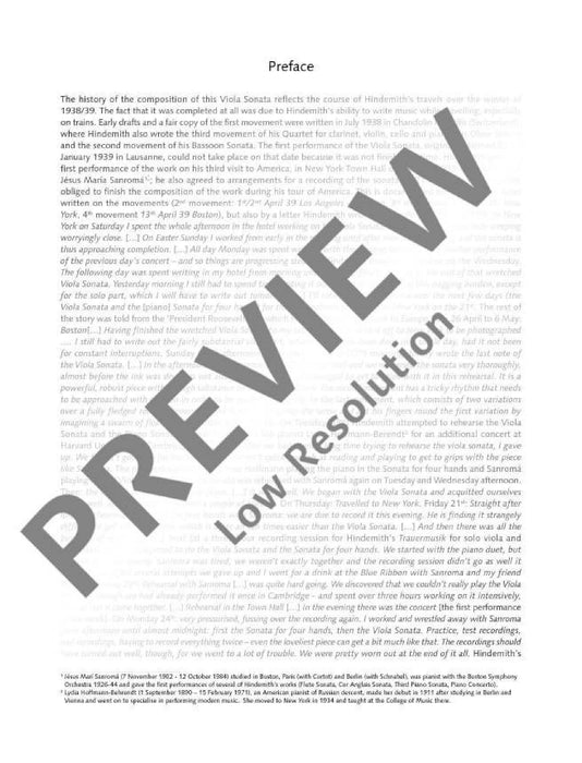 Sonata Edited after: Paul Hindemith, Complete Works, Vol. V/7 辛德密特 奏鳴曲 中提琴加鋼琴 朔特版 | 小雅音樂 Hsiaoya Music