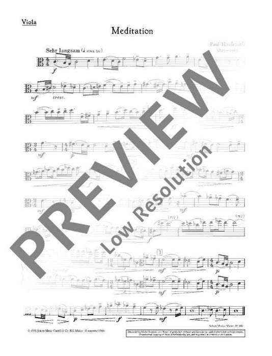Meditation No. 8 from Nobilissima Visione 辛德密特 冥想曲 最尊貴的顯聖 中提琴加鋼琴 朔特版 | 小雅音樂 Hsiaoya Music