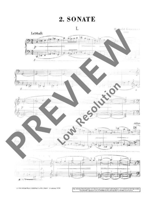 Piano Sonata No. 2 GeWV 370 耿茲莫 鋼琴奏鳴曲 鋼琴獨奏 朔特版 | 小雅音樂 Hsiaoya Music