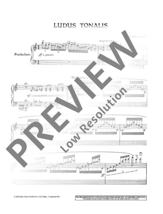 Ludus tonalis Studies in Counterpoint, Tonal Organisation & Piano Playing 辛德密特 對位法 管風琴 鋼琴奏法 鋼琴獨奏 朔特版 | 小雅音樂 Hsiaoya Music