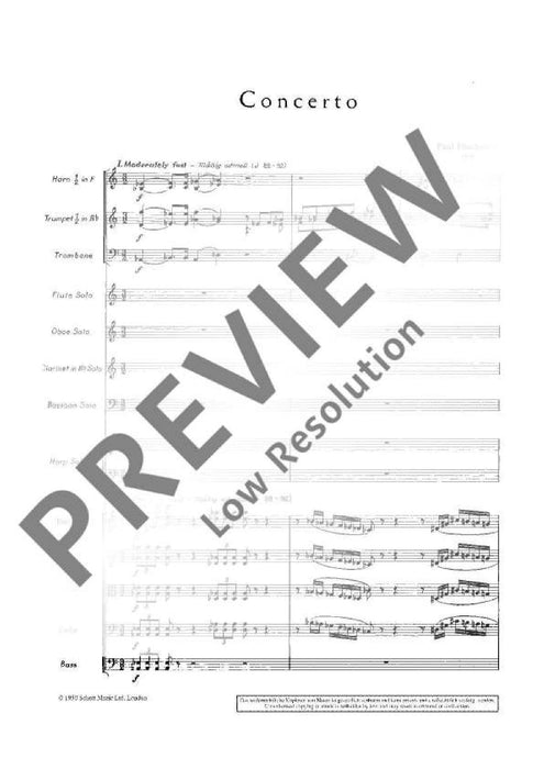 Concerto 辛德密特 協奏曲 總譜 朔特版 | 小雅音樂 Hsiaoya Music