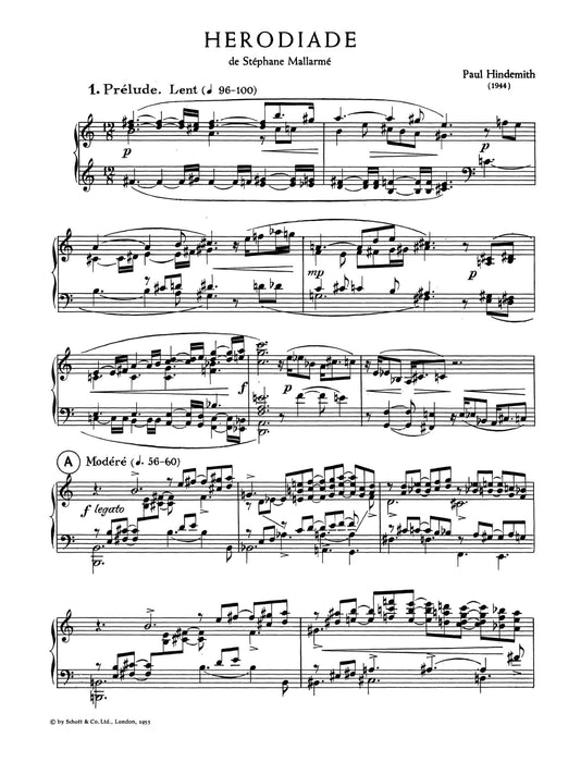 Hérodiade Orchester-Rezitation nach der Dichtung von Stéphane Mallarmé 辛德密特 鋼琴 芭雷伴奏 朔特版 | 小雅音樂 Hsiaoya Music