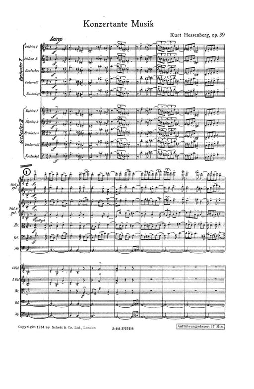 Concertante Music op. 39 複協奏曲 總譜 朔特版 | 小雅音樂 Hsiaoya Music