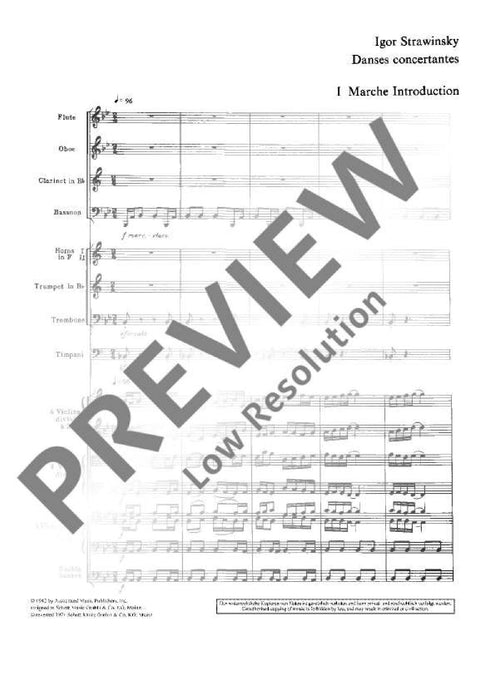 Danses concertantes 斯特拉溫斯基．伊果 複協奏曲 總譜 朔特版 | 小雅音樂 Hsiaoya Music