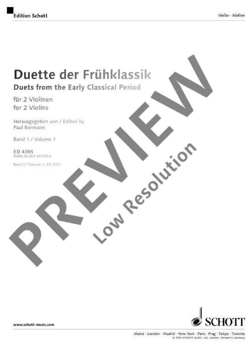 Duette der Frühklassik Band 1 二重奏 雙小提琴 朔特版 | 小雅音樂 Hsiaoya Music