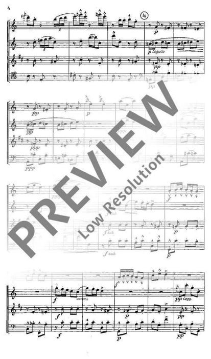 Quartet for flute, oboe, clarinet in B flat and bassoon 四重奏長笛雙簧管 總譜 朔特版 | 小雅音樂 Hsiaoya Music