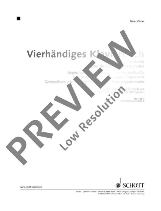 Piano-Book Easy to medium difficulty original Piano Duets 鋼琴 鋼琴 4手聯彈(含以上) 朔特版 | 小雅音樂 Hsiaoya Music