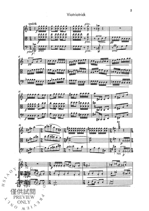 Miniatrio 弦樂三重奏 朔特版 | 小雅音樂 Hsiaoya Music