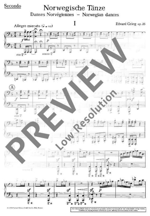 Norwegian Dances op. 35 葛利格 霍爾貝格組曲舞曲 4手聯彈(含以上) 朔特版 | 小雅音樂 Hsiaoya Music