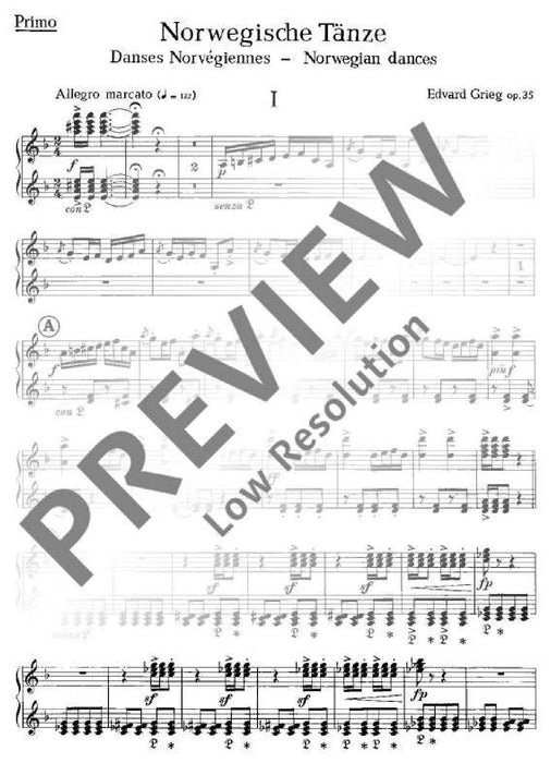 Norwegian Dances op. 35 葛利格 霍爾貝格組曲舞曲 4手聯彈(含以上) 朔特版 | 小雅音樂 Hsiaoya Music