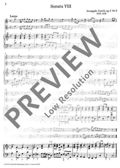 Twelve Triosonatas op. 3 Band 3 柯雷里阿爾坎傑羅 三重奏鳴曲 雙小提琴加鋼琴 朔特版 | 小雅音樂 Hsiaoya Music