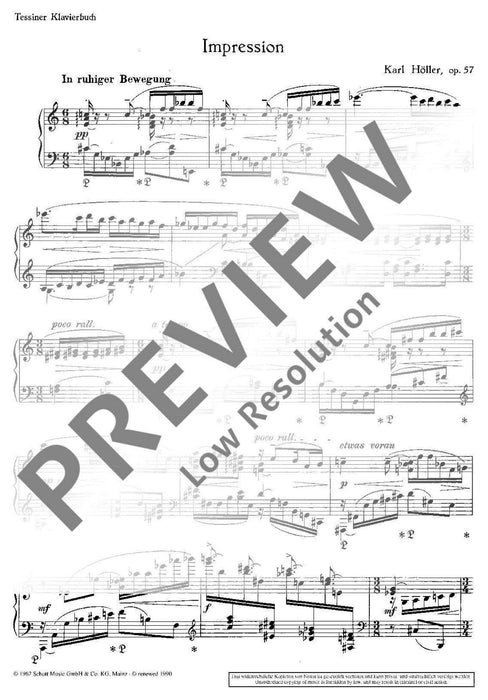 Tessiner Piano book op. 57 鋼琴 鋼琴獨奏 朔特版 | 小雅音樂 Hsiaoya Music
