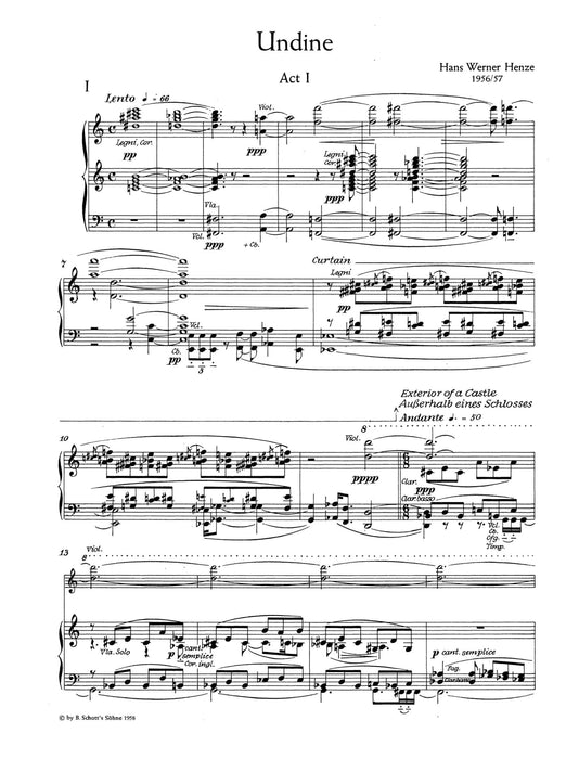 Undine Ballett in drei Akten von Frederick Ashton (frei nach De la Motte-Fouqué) 亨采 水妖 鋼琴 芭雷伴奏 朔特版 | 小雅音樂 Hsiaoya Music