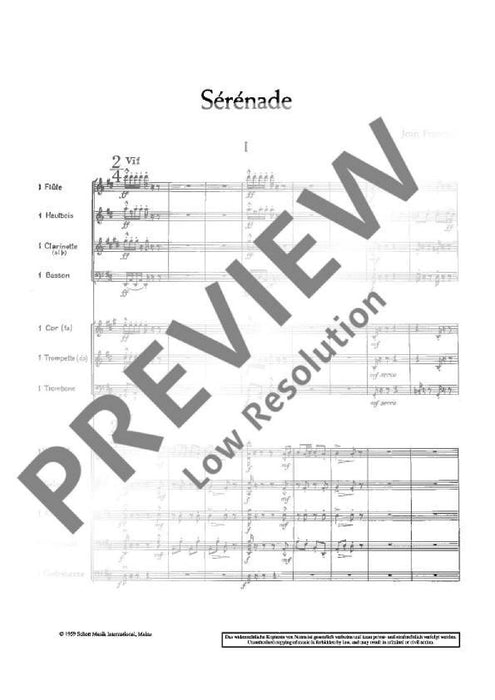 Sérénade pour petit orchestre 小夜曲 總譜 朔特版 | 小雅音樂 Hsiaoya Music