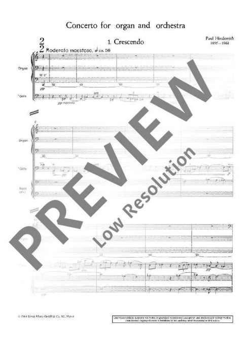 Concerto 辛德密特 協奏曲 總譜 朔特版 | 小雅音樂 Hsiaoya Music