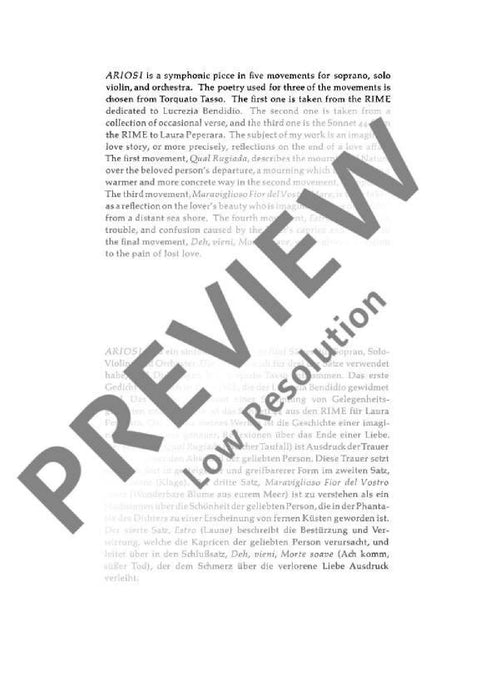 Ariosi to poems by Torquato Tasso 亨采 總譜 朔特版 | 小雅音樂 Hsiaoya Music