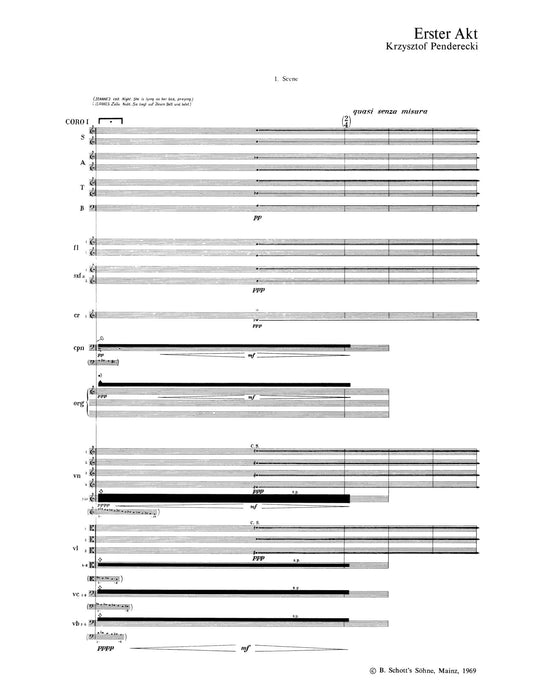 The Devils of Loudun Opera in 3 Acts 彭德瑞茲基 歌劇 總譜 朔特版 | 小雅音樂 Hsiaoya Music
