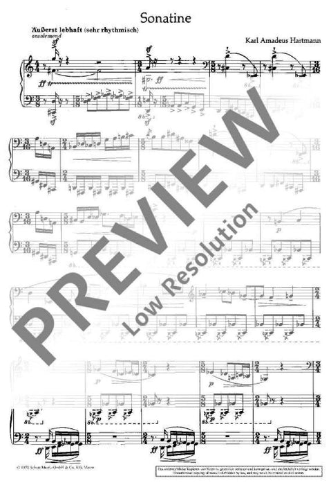 Sonatina 哈特曼．卡爾 小奏鳴曲 鋼琴獨奏 朔特版 | 小雅音樂 Hsiaoya Music