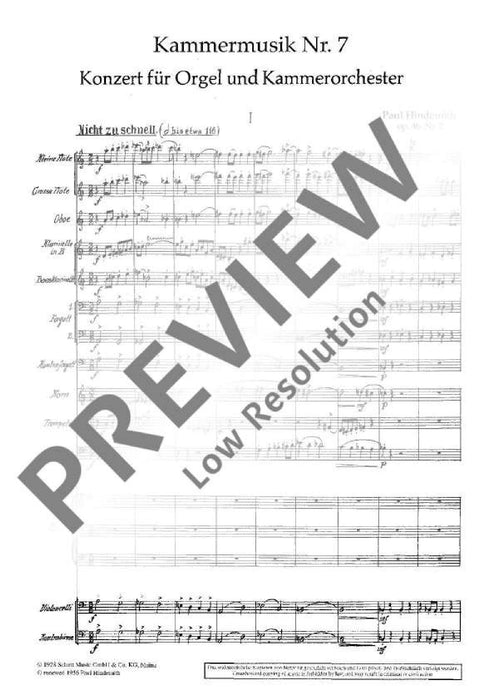 Chamber music No. 7 op. 46/2 辛德密特 室內樂 總譜 朔特版 | 小雅音樂 Hsiaoya Music