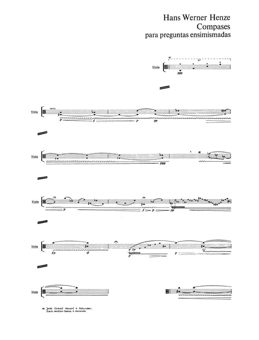 Musik für Viola und 22 Spieler Compases para preguntas ensimismadas 亨采 中提琴 總譜 朔特版 | 小雅音樂 Hsiaoya Music