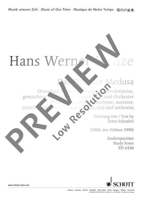 Das Floß der Medusa (The Raft of the Medusa) 亨采 總譜 朔特版 | 小雅音樂 Hsiaoya Music