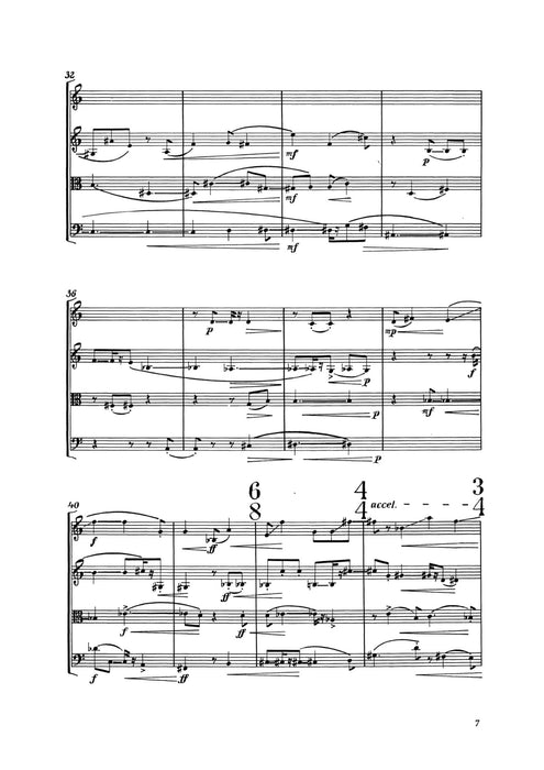 3. String Quartet In one movement 亨采 弦樂四重奏 樂章 總譜 朔特版 | 小雅音樂 Hsiaoya Music