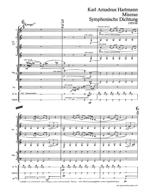 Miserae Poème symphonique 哈特曼．卡爾 詩曲 總譜 朔特版 | 小雅音樂 Hsiaoya Music