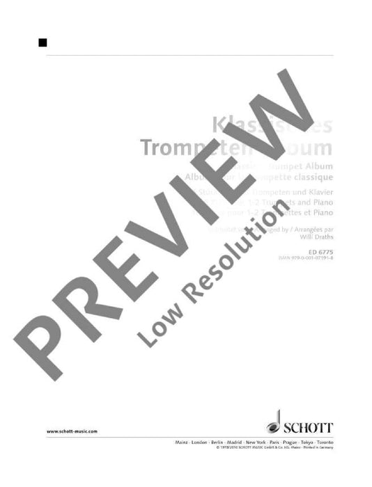 Classical Trumpet Album 16 Pieces 古典小號 小品 小號 1把以上加鋼琴 朔特版 | 小雅音樂 Hsiaoya Music