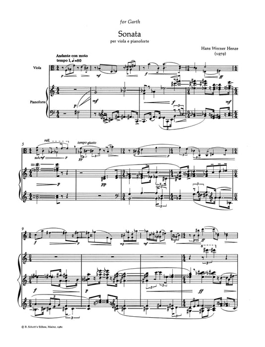 Sonata for viola and piano 亨采 奏鳴曲中提琴鋼琴 中提琴加鋼琴 朔特版 | 小雅音樂 Hsiaoya Music