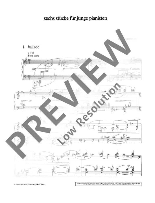 Six pieces for young pianists from the opera for children Pollicino 亨采 小品 歌劇 鋼琴獨奏 朔特版 | 小雅音樂 Hsiaoya Music