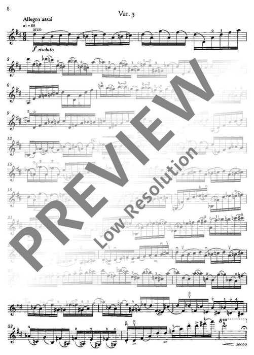 Tema con 8 variazioni for violin solo 主題 與 變奏曲 小提琴 小提琴獨奏 朔特版 | 小雅音樂 Hsiaoya Music