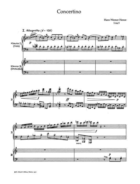 Concertino 亨采 小協奏曲 雙鋼琴 朔特版 | 小雅音樂 Hsiaoya Music