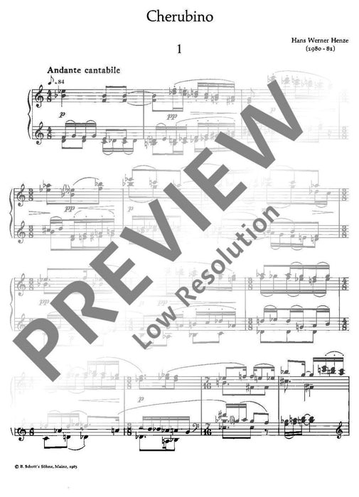 Cherubino Three miniatures for piano 亨采 鋼琴 鋼琴獨奏 朔特版 | 小雅音樂 Hsiaoya Music