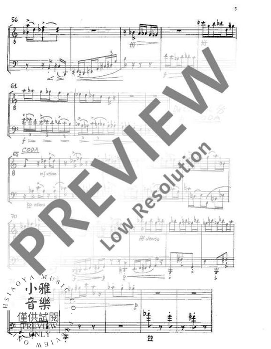 Five Impromptus 混和二重奏 朔特版 | 小雅音樂 Hsiaoya Music