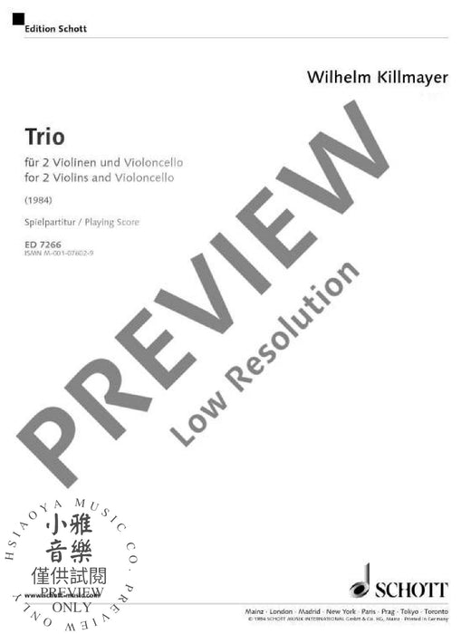 Trio 弦樂三重奏 朔特版 | 小雅音樂 Hsiaoya Music