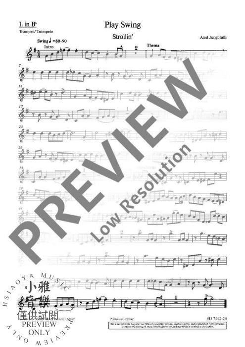 Play Swing for instrumental groups 木管五重奏 搖擺樂 朔特版 | 小雅音樂 Hsiaoya Music