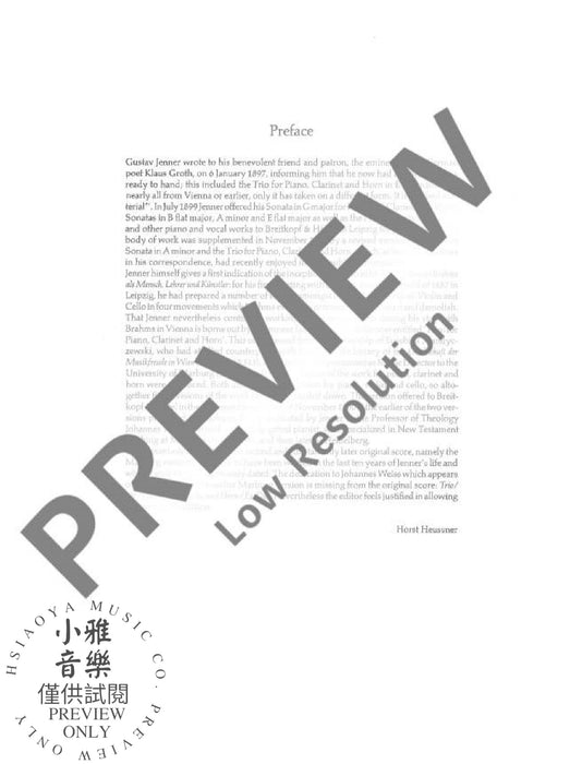 Trio E flat Major 鋼琴三重奏大調 朔特版 | 小雅音樂 Hsiaoya Music