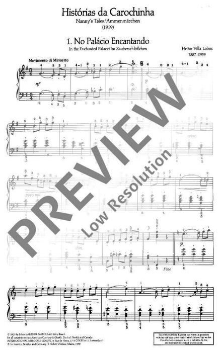 Histórias da Carochinha Nanny's Tales 維拉－羅伯斯 鋼琴獨奏 朔特版 | 小雅音樂 Hsiaoya Music