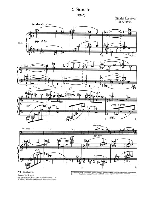 Cello Sonata No. 2 First Edition by Marina Lobanova 大提琴奏鳴曲 大提琴加鋼琴 朔特版 | 小雅音樂 Hsiaoya Music