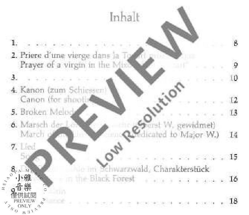 Musikalisches Blumengärtlein und Leyptziger Allerley 辛德密特 混和二重奏 朔特版 | 小雅音樂 Hsiaoya Music