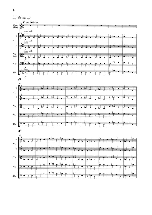 Sinfonietta No. 2 per clarinetto ed archi 彭德瑞茲基 小交響曲 總譜 朔特版 | 小雅音樂 Hsiaoya Music