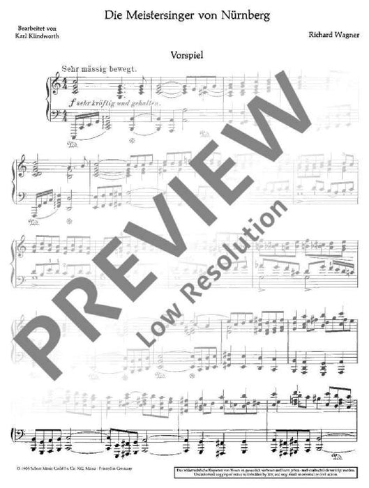 The Master-Singers of Nuremberg WWV 96 Prelude (Act 1) 華格納．理查 紐倫堡的名歌手 前奏曲 鋼琴獨奏 朔特版 | 小雅音樂 Hsiaoya Music