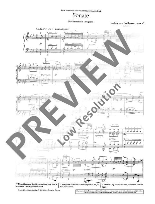 Sonata A-flat major op. 26 Funeral March 貝多芬 奏鳴曲大調 進行曲 鋼琴獨奏 朔特版 | 小雅音樂 Hsiaoya Music