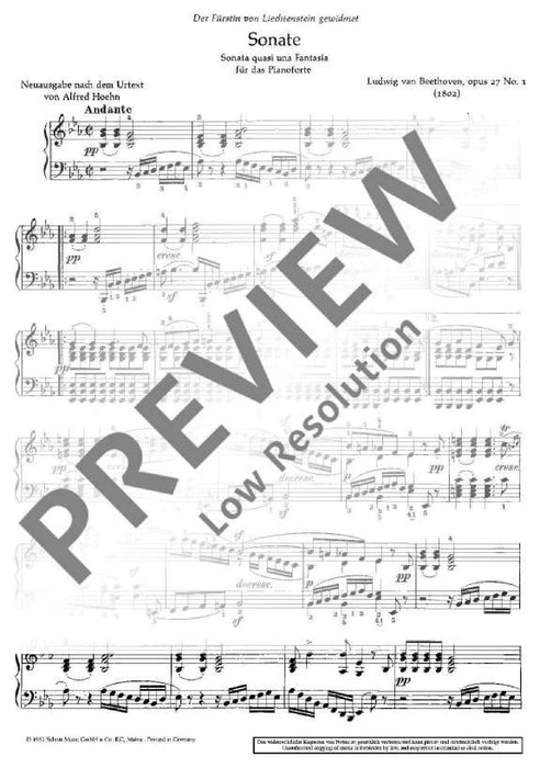 Sonata E-flat major op. 27/1 Fantasy 貝多芬 奏鳴曲大調 幻想曲 鋼琴獨奏 朔特版 | 小雅音樂 Hsiaoya Music