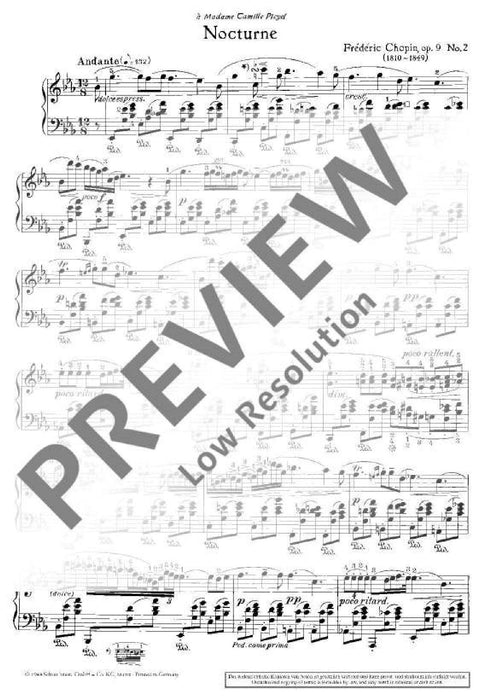 Nocturne E-flat major op. 9/2 蕭邦 夜曲大調 鋼琴獨奏 朔特版 | 小雅音樂 Hsiaoya Music