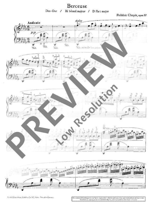 Berceuse D-flat major op. 57 蕭邦 搖籃曲大調 鋼琴獨奏 朔特版 | 小雅音樂 Hsiaoya Music