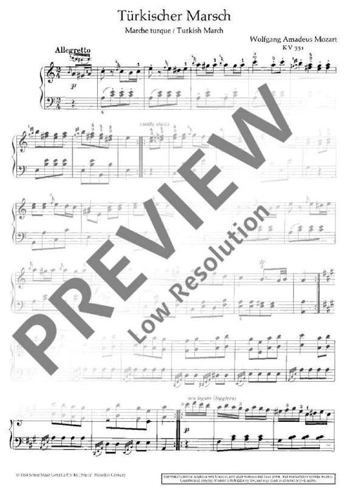 Turkish March K 331 莫札特 土耳其進行曲 鋼琴獨奏 朔特版 | 小雅音樂 Hsiaoya Music