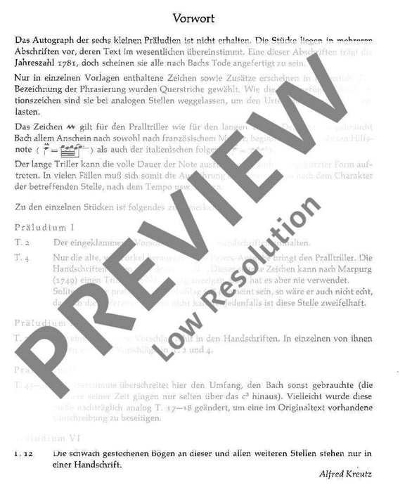 Six short preludes BWV 933-938 巴赫約翰‧瑟巴斯提安 前奏曲 鋼琴獨奏 朔特版 | 小雅音樂 Hsiaoya Music